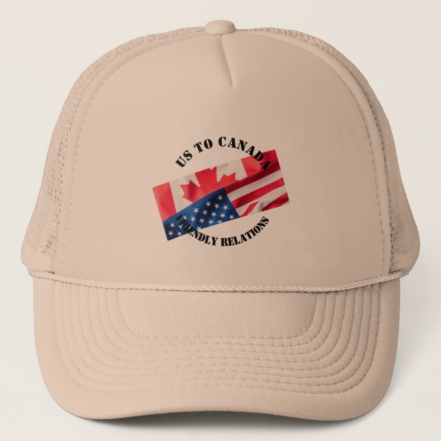 us to canada  trucker hat (Front)