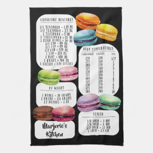 US to Metric Kitchen Conversions Macarons Tea Towel
