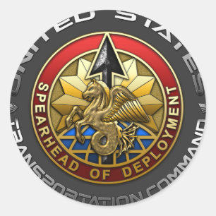 US Transportation Command Classic Round Sticker
