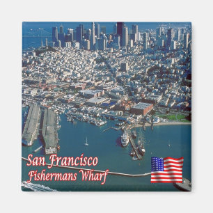 US U.S.A. San Francisco Alamo Square Fishermans Magnet