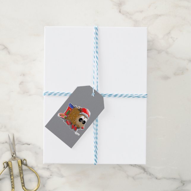 US/UK Hedgehog Gift Wrap/Poisonous Tag Hedgehog (With Twine)