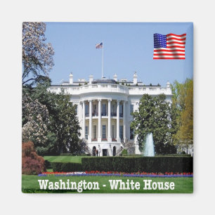 US United States of America Washington White House Magnet