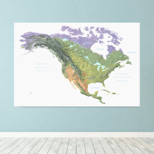 US USA American Mountain Ranges Map 60x40 inch  Photo Print
