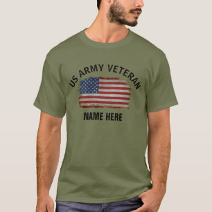 US VETERAN AMERICAN FLAG PERSONALIZED T-Shirt