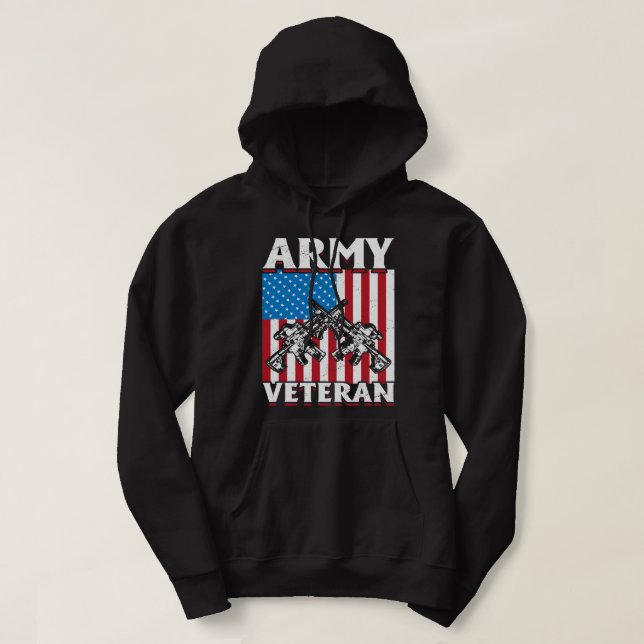US Veteran Army veteran 162 Hoodie (Design Front)