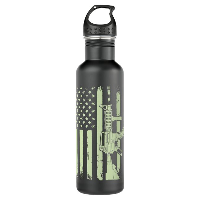 US Veteran Flag 55 710 Ml Water Bottle (Front)