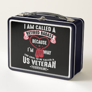 US Veteran Humour Retired Soldier Metal Lunch Box