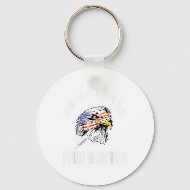 Us Veteran Operation Enduring Freedom Military War Key Ring (Front)