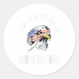 Us Veteran Operation Iraqi Freedom - Military War Classic Round Sticker