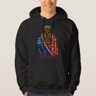 Us Veteran Patriot Usa Flag Honouring All Who Serv Hoodie