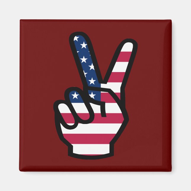 US Victory Sign Magnet (Front)