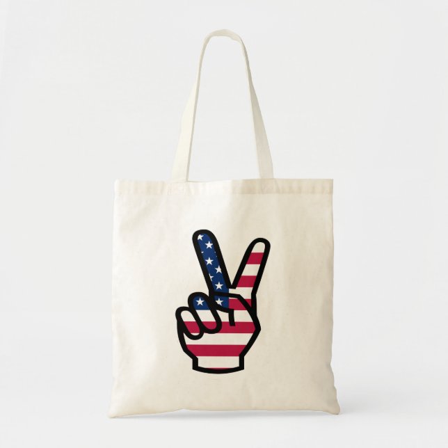 US Victory Sign Tote Bag (Front)