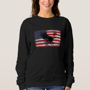 Us Vintage Flag For American Independence Day On 4 Sweatshirt