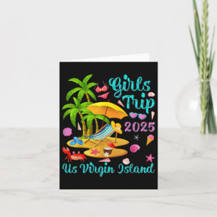 Us Virgin Island Summer Vacation Girls Trip 2025  Card
