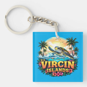 US Virgin Islands Caribbean Key Ring