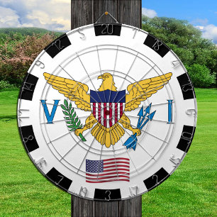 US Virgin Islands Dartboard & Flag / game board