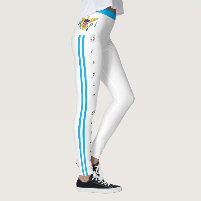US Virgin Islands fashion leggings, V Islands Flag Leggings (Right)