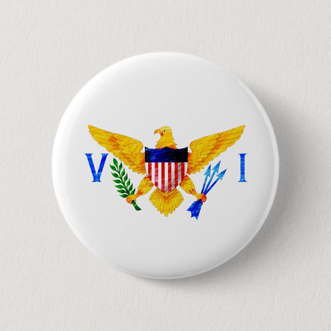 US VIRGIN ISLANDS FLAG 6 CM ROUND BADGE (Front)