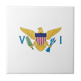 US Virgin Islands flag Ceramic Tile