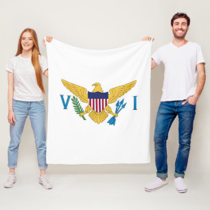 US Virgin Islands flag Fleece Blanket