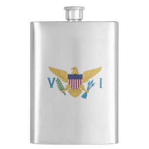 US Virgin Islands flag Hip Flask