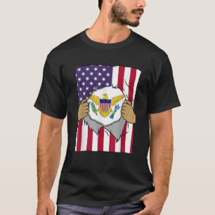 US Virgin Islands Flag Inside Me Home Islander Ame T-Shirt