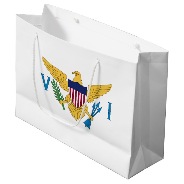 US Virgin Islands flag Large Gift Bag (Front Angled)