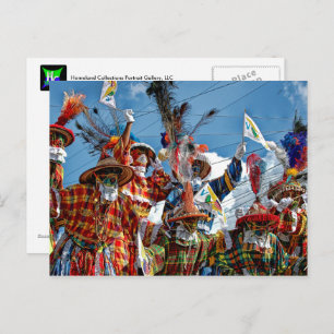 US Virgin Islands Flag Mocko Jumbies USVI Postcard