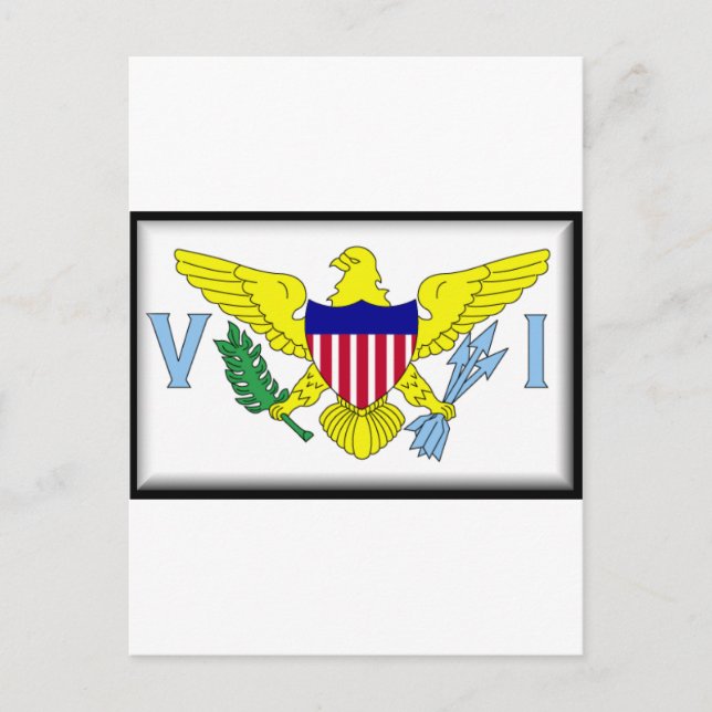 US Virgin Islands Flag Postcard (Front)