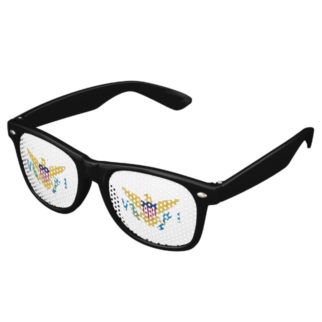 US Virgin Islands flag Retro Sunglasses (Angled)