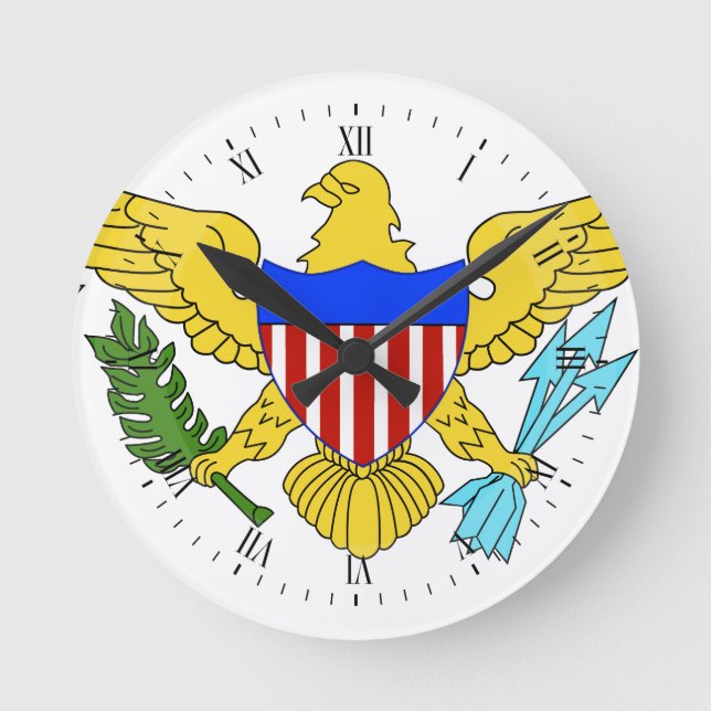 US Virgin Islands flag Round Clock (Front)