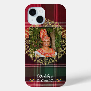 US Virgin Islands Flag St. Croix Madras Photo iPhone 15 Case