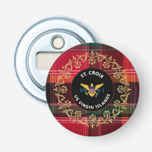 US Virgin Islands Flag St. Croix Madras USVI Bottle Opener
