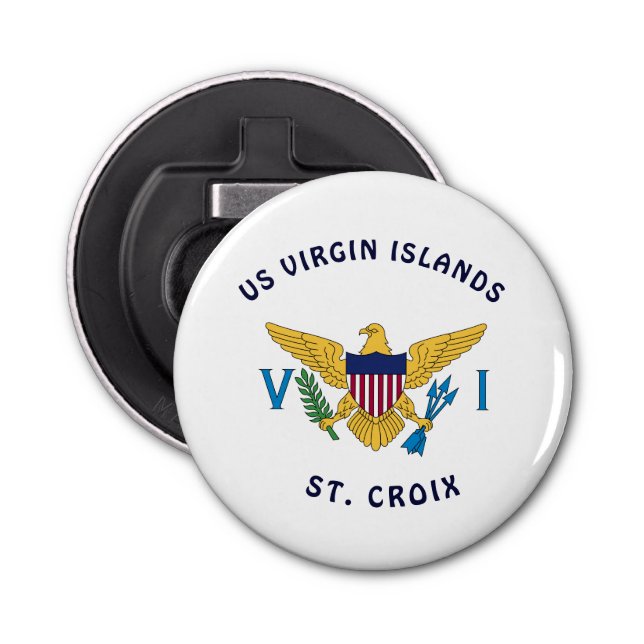 US Virgin Islands Flag St. Croix Personalize Bottle Opener (Front)