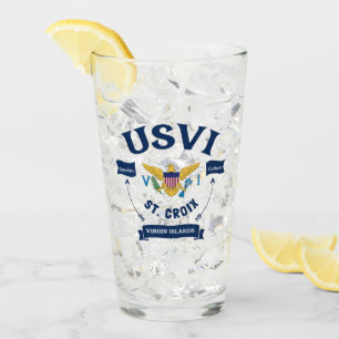 US Virgin Islands Flag St. Croix USVI Caribbean  Glass