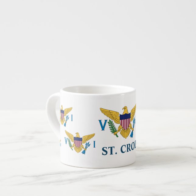 US Virgin Islands Flag St. Croix USVI  Espresso Cup (Front Left)
