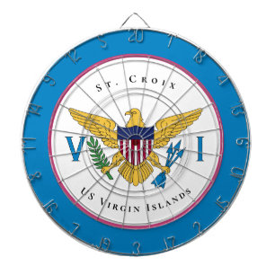US Virgin Islands Flag St. Croix USVI Personalise Dartboard