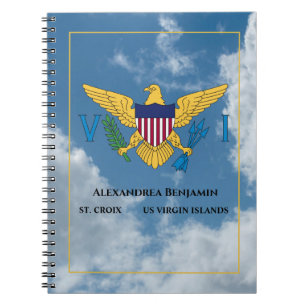 US Virgin Islands Flag St. Croix USVI Personalise Notebook