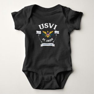 US Virgin Islands Flag St. Croix USVI Tropical  Baby Bodysuit