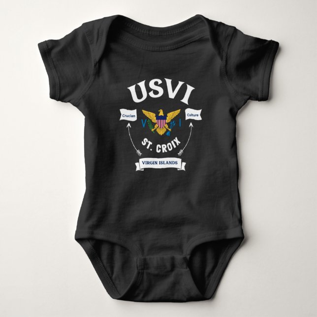 US Virgin Islands Flag St. Croix USVI Tropical  Baby Bodysuit (Front)