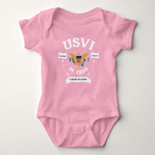 US Virgin Islands Flag St. Croix USVI Tropical Baby Bodysuit