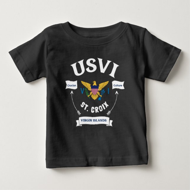 US Virgin Islands Flag St. Croix USVI Tropical Baby T-Shirt (Front)