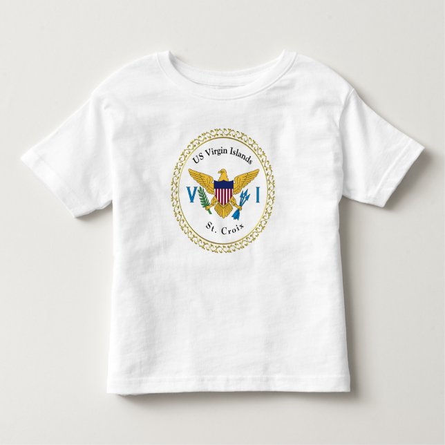 US Virgin Islands Flag St. Croix USVI Tropical Toddler T-Shirt (Front)