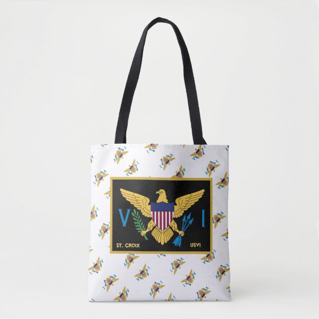 US Virgin Islands Flag St. Croix USVI Tropical  Tote Bag (Front)