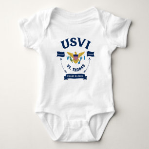 US Virgin Islands Flag St. Thomas USVI Tropical Baby Bodysuit