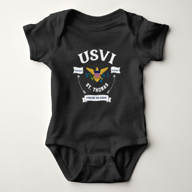 US Virgin Islands Flag St. Thomas USVI Tropical  Baby Bodysuit (Front)
