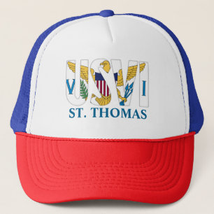 US Virgin Islands Flag St. Thomas USVI   Trucker Hat