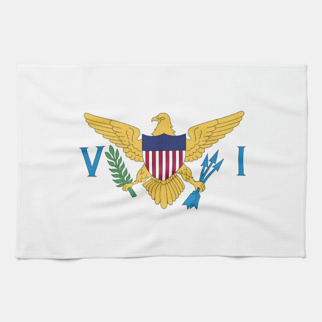 US Virgin Islands flag Tea Towel (Horizontal)