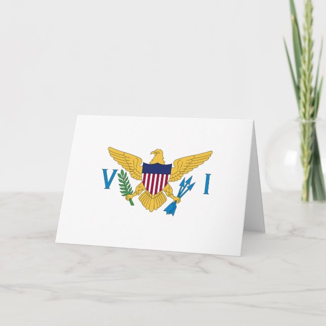 US Virgin Islands flag Thank You Card (Front)