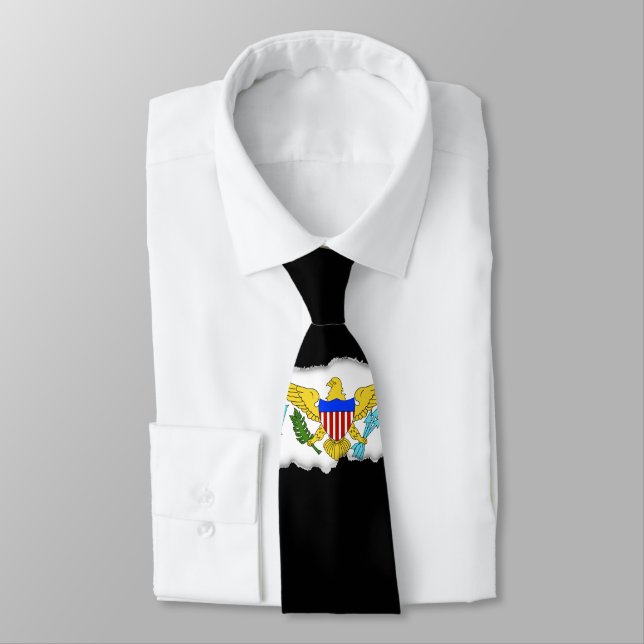 US Virgin Islands flag Tie (Tied)